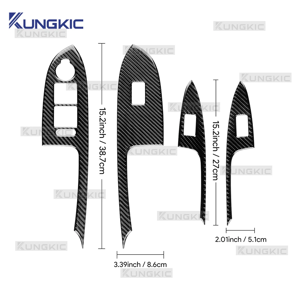 For Alfa Romeo Giulietta 940 2010 2011 2012 2013 2014 2015 2016 2017-2021 Window Lift Switch Panel Soft Carbon Fiber Sticker