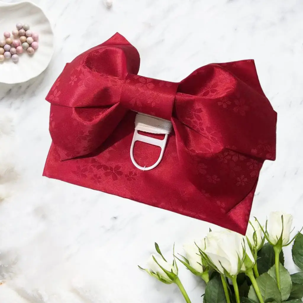 ثوب الكيمونو الياباني القوس حزام البشكير أوبي حزام الخصر Cummerbund للسيدات، أحمر، حزام 1.4 م × 17 سم #1