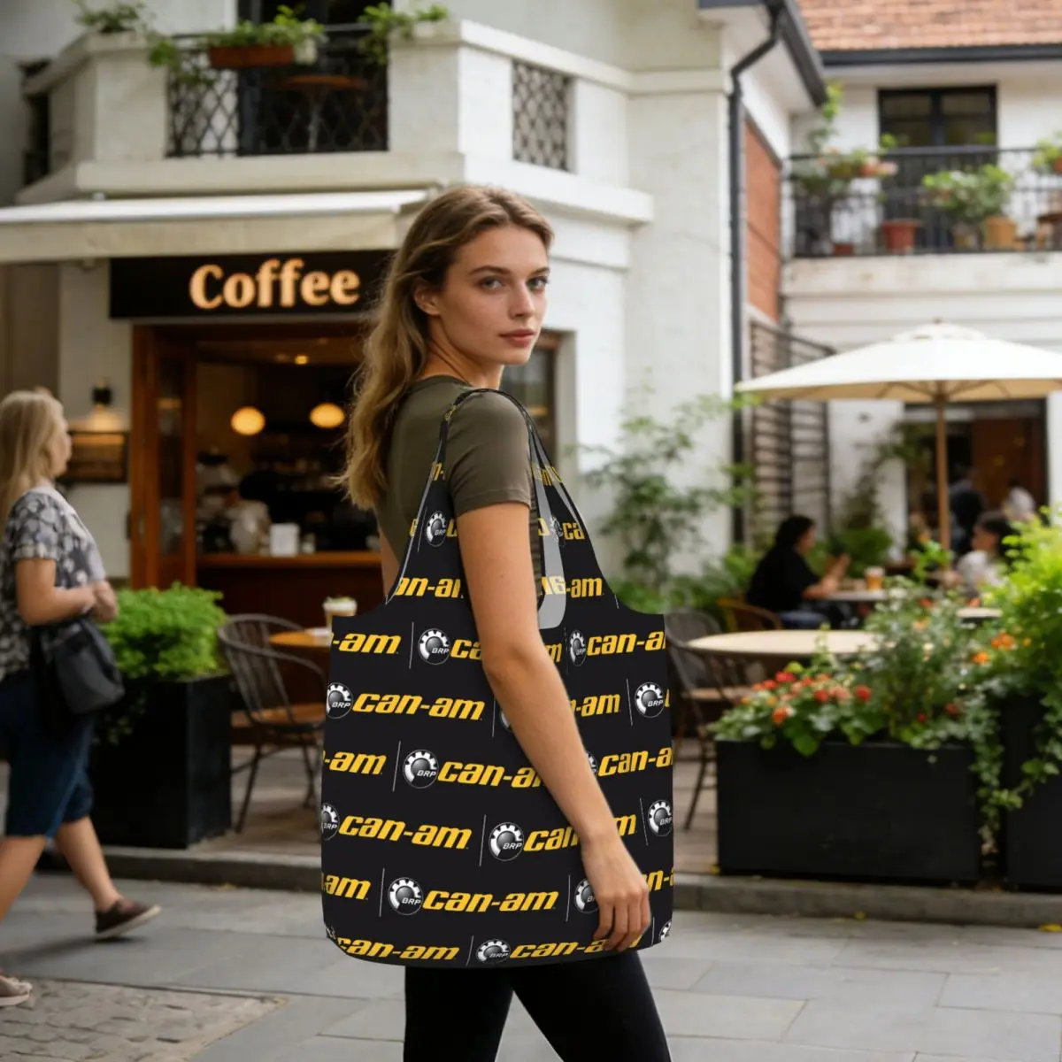 Can-Am BRP Motorcycle Shopping Tote Bag Canvas Large Capacity Shoulder Bags Shopper Grocery Handbag for Women