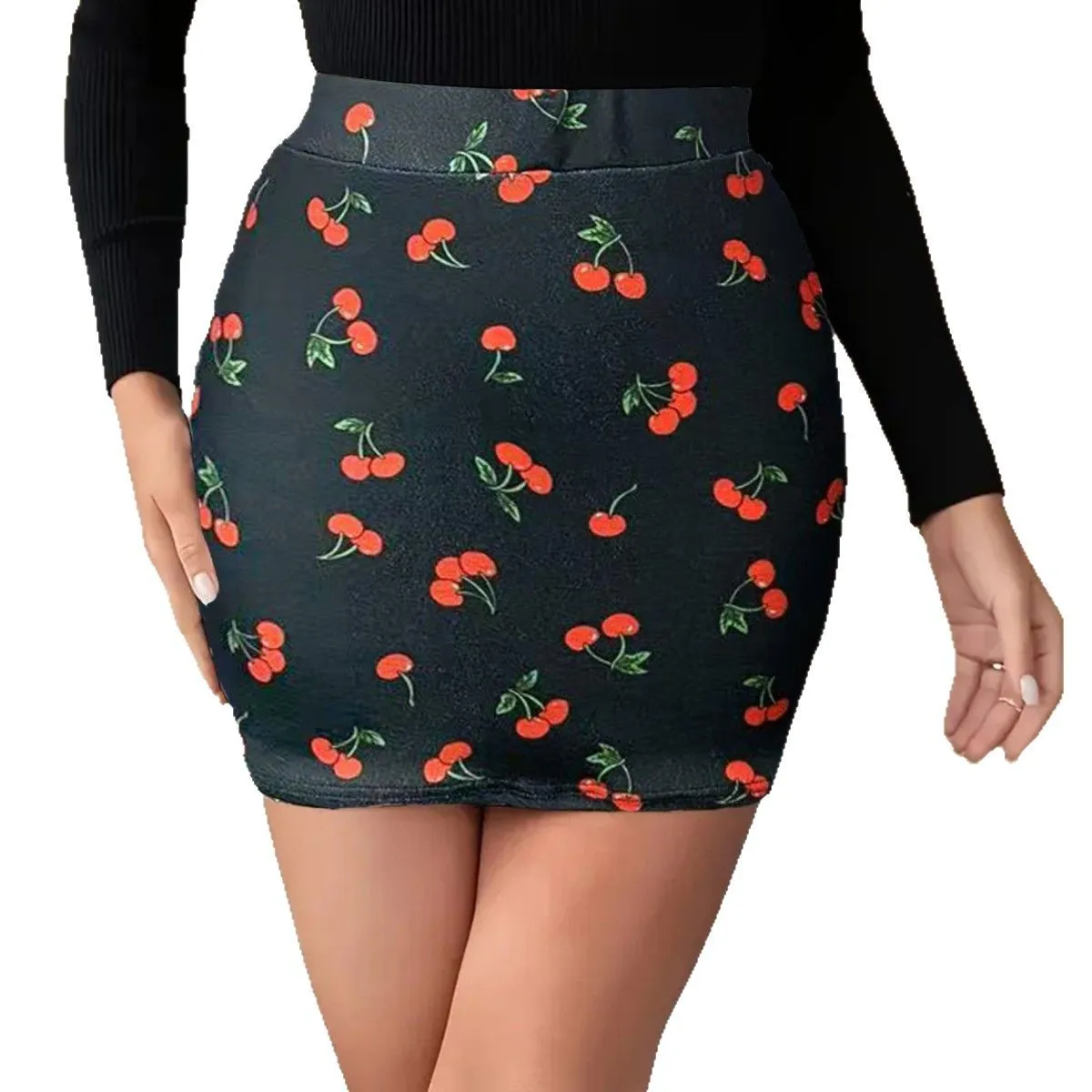 

Элегантная винтажная юбка до колена с узором «гусиные лапки», облегающие юбки с эластичной резинкой на талии, юбка-карандаш с высокой талией, шикарная мини-тонкая юбка