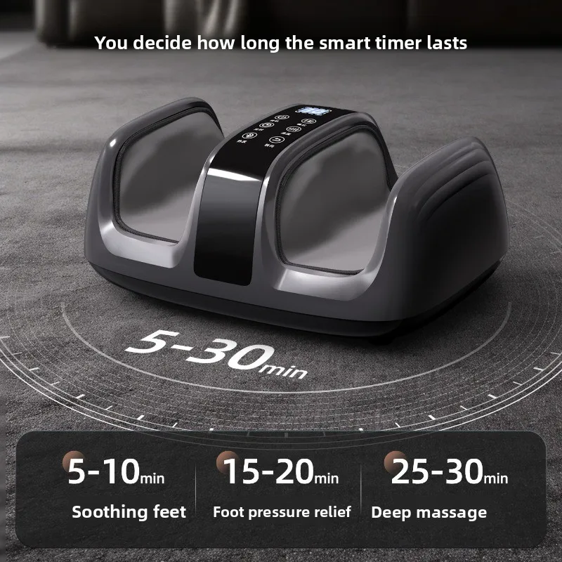 Airbag Air Compression Massage Shiatsu Foot Massagers Leg Calf Massager Machine with Heat Deep Kneading Electric Leg Massager