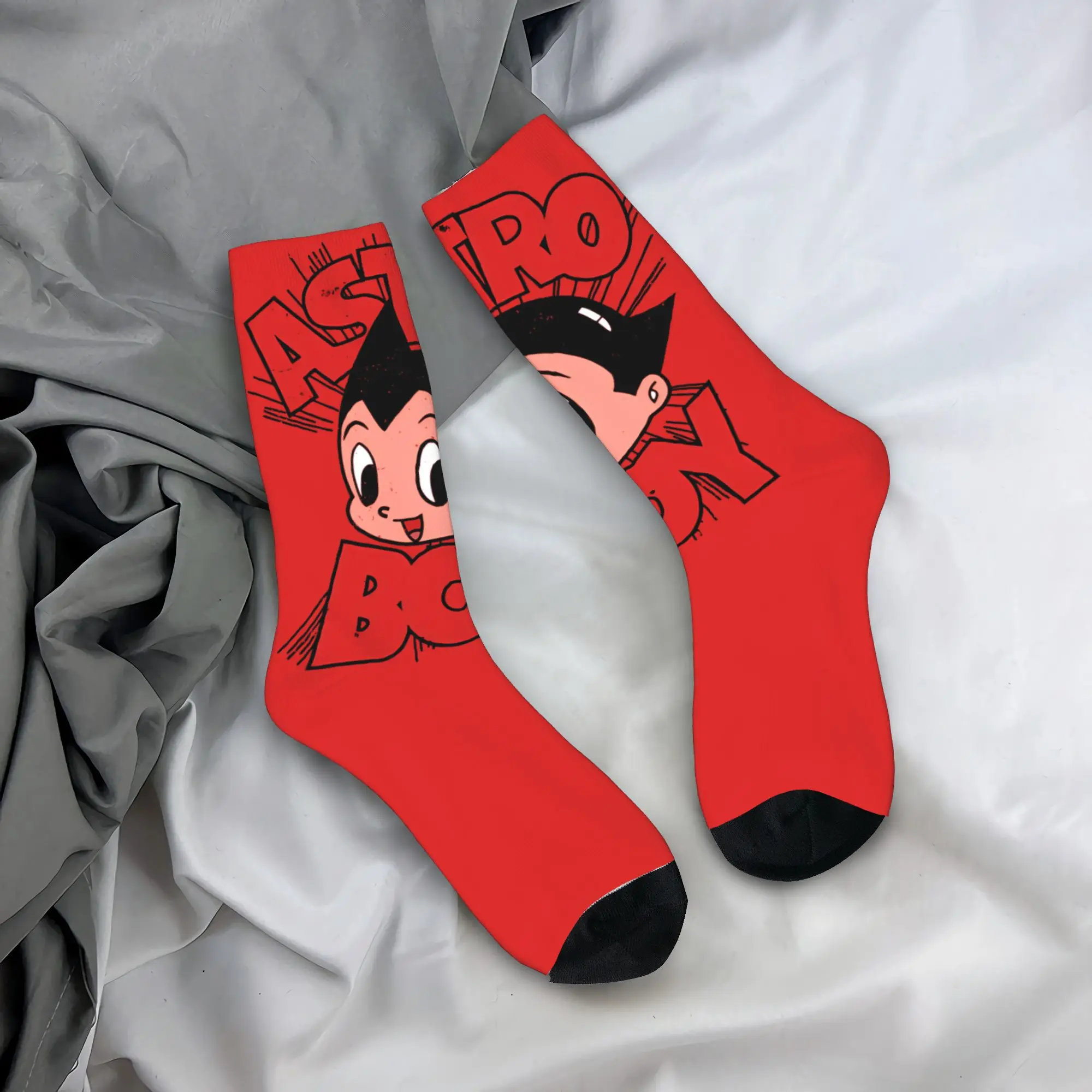 

Носки Astroboy, новинка, чулки в стиле аниме, зимние нескользящие мужские носки унисекс, мягкие дышащие носки для скалолазания с графическим рисунком