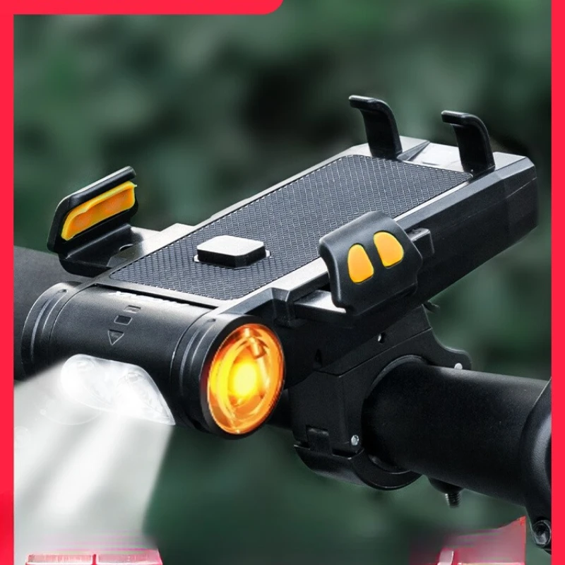 

фонарь для ночной езды на велосипеде, встроенный динамик, держатель для мобильного телефона, ходовой фонарь с кронштейном