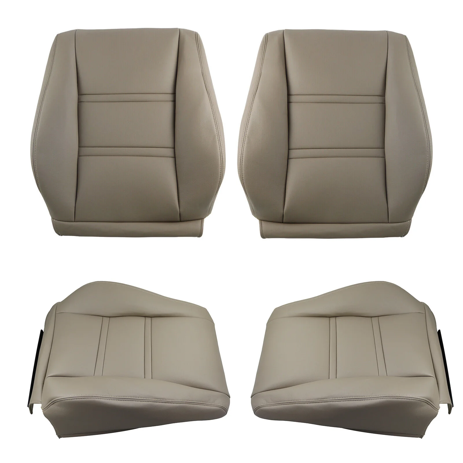 4Pcs/Set Car Front Driver & Passenger Bottom & Top Seat Covers Replacement Parts For Toyota Land Cruiser 1990-1997 Car Accessory