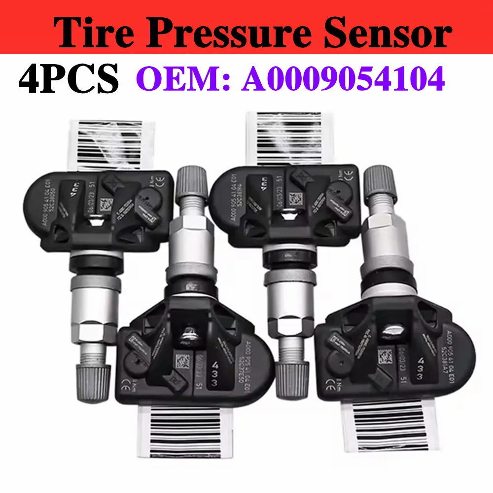 4PCS TPMS Tire Pressure Sensor A0009054104 433MHz For Mercedes-Benz A Class B Class CLA GLB GLS