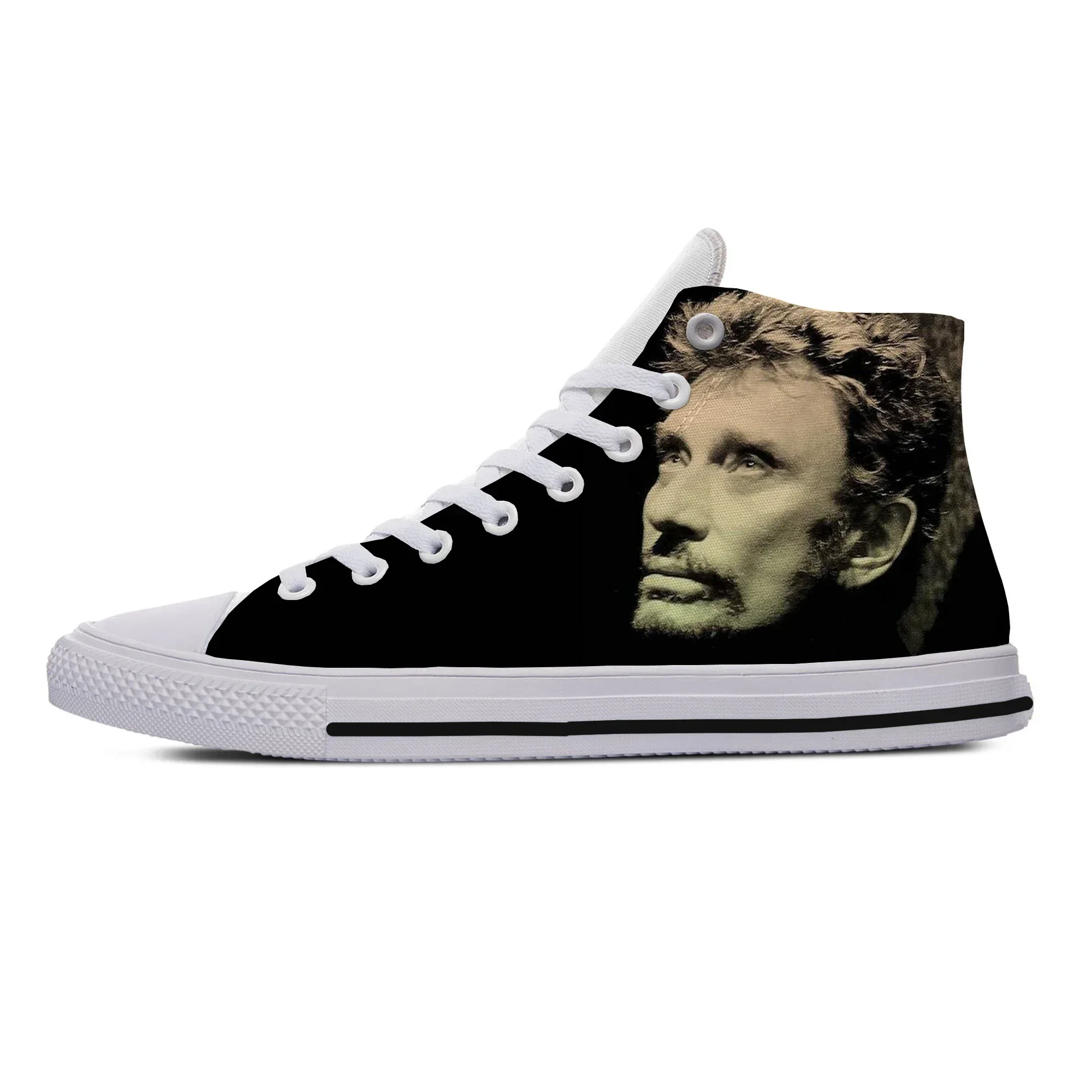 Sepatu Pria Wanita Mode keren sepatu kanvas klasik bersirkulasi sneaker ringan kualitas tinggi French Elvis Johnny Hallyday