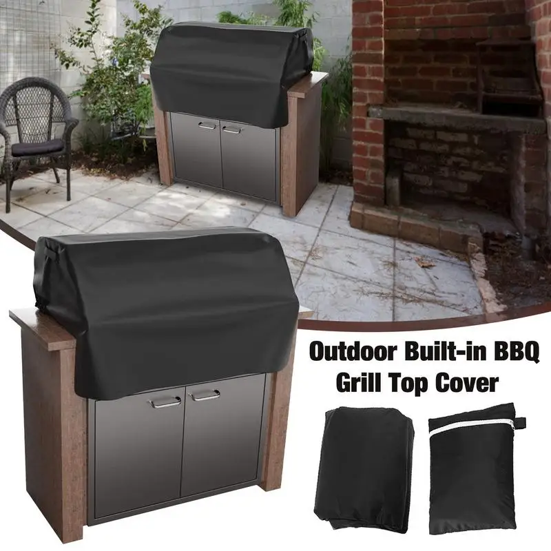 Waterproof Windproof Grill Covers For Built-In Barbecue Grill Top With Waterproof Coating Outdoor BBQ Grill Top home Supplies