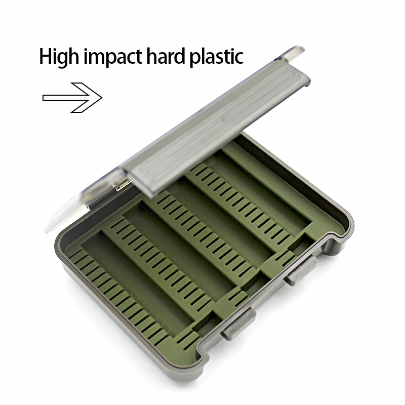 1 PC Carp Fishing Tool Carp Hook Box Hold Up To 66 Carp Hooks Slotted Silicone Insert Click-Lock Secure Closing Tab Tackle