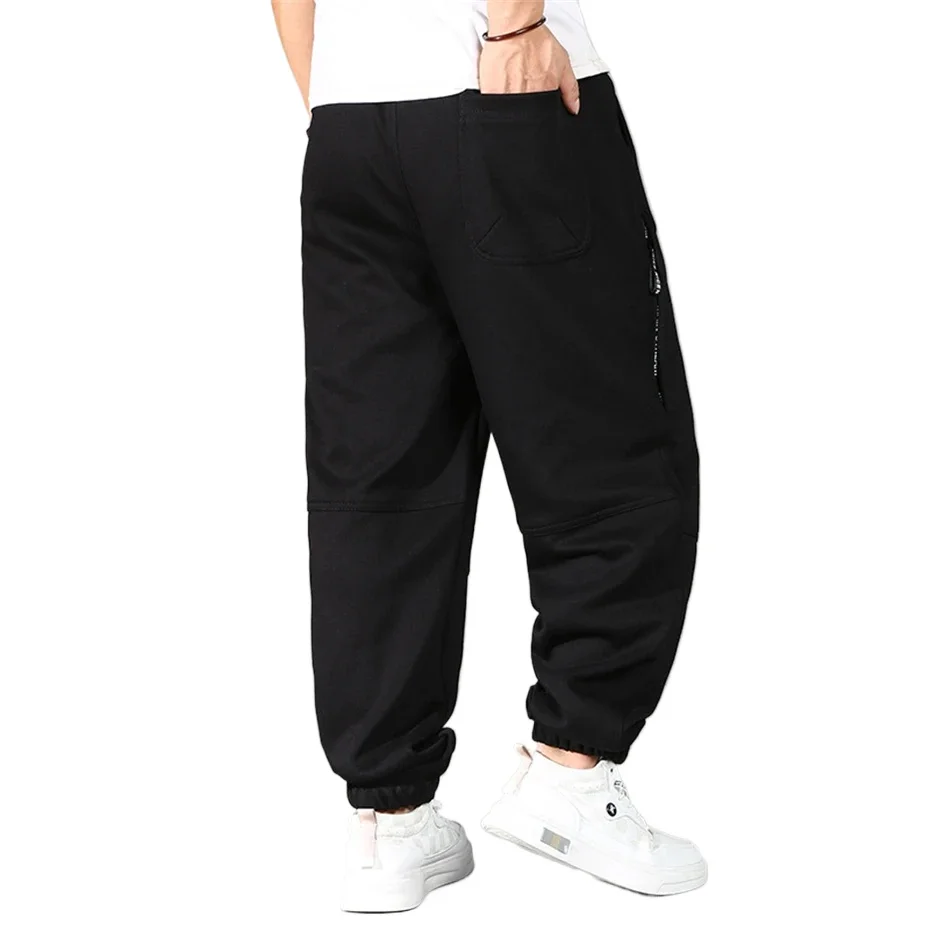 Extra Big Size Men's Pants Elastic Waist Loose Fit Jogger Male Spring Plus Large Sweatpant Fat 12XL Baggy Sport Trouser 10XL 9XL