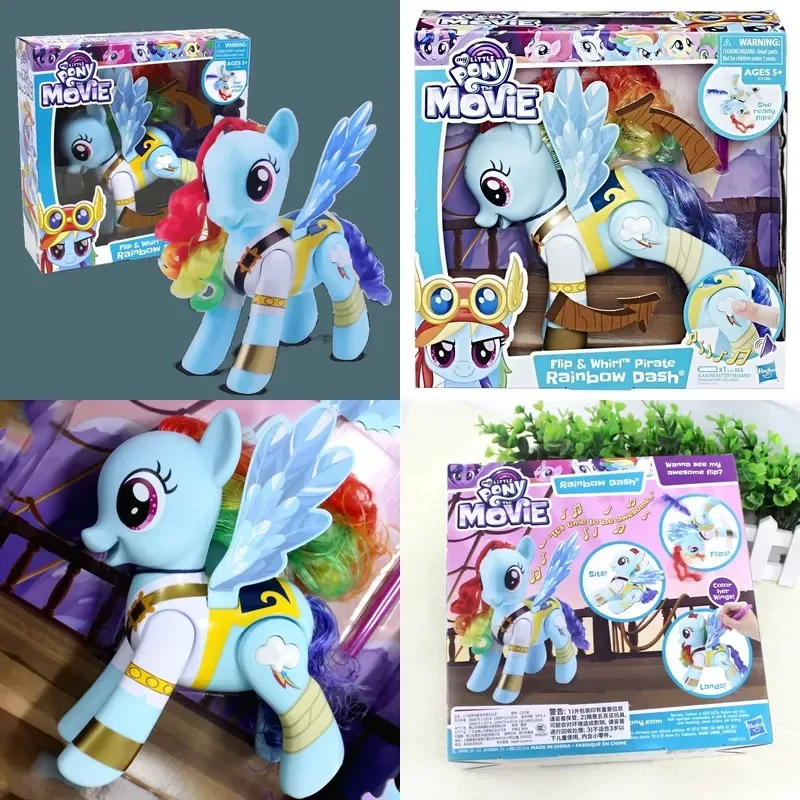 

Special Offer Rolling Music Rainbow Dash Pony Poly Movie Series Toy Figure for Hasbro C3186 Girls Play House Doll Frenzy in