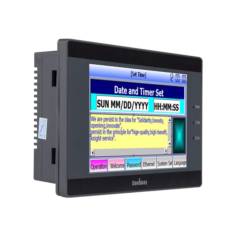 Hmi Touch Screen 7 Inch Modbus Rs232 Rs485 Controller Human Machine Interface For Automatic Industry