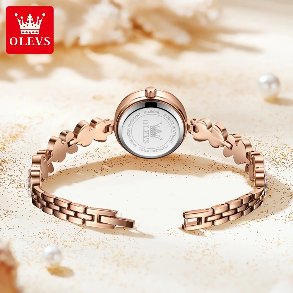 OLEVS 5679 Brand original authentic watch for woman Gift Box Bracelet exquisite fashion quartz women's watch