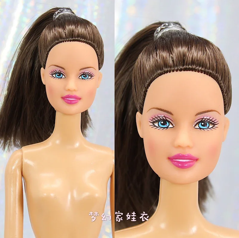 Fashion Brand Naked Doll Body Variety Skin 29cm 11 Joints Move Colourful Hair Doll Head Accessories Girls Toys Birthday Bonecas