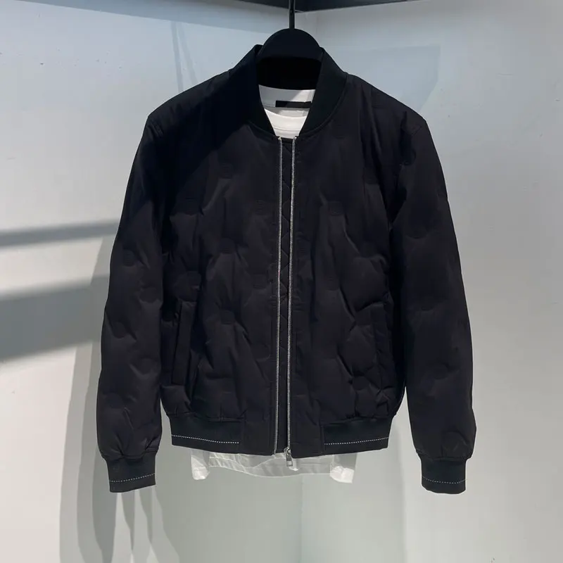 

Faionable Winter Men's Quilted Baseball Collar Du down Jaet Casual Workwear Trendy Youth Outerwear Thiened Coat