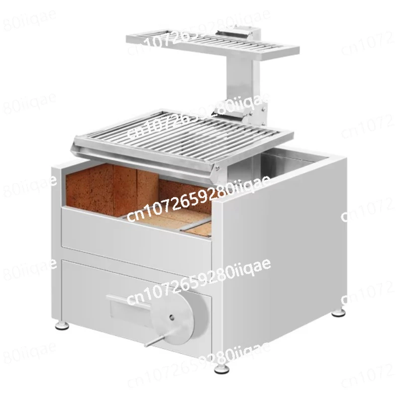 Charcoal Grill Adjustable Height Charcoal Stainless Steel BBQ Grill Counter Top