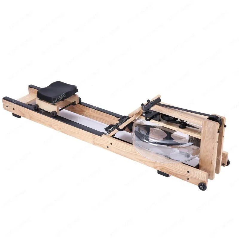 

Wooden Water Resistance Rowing Machine Home Use and Commercial Use Aerobic Exercise Fitness Equipment Ash Wood Rowing Machine