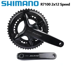 Shimano 105 R7100 Crankset 2x12 Speed 50-34T 12s 165mm/170mm/172.5mm/175mm Crank For Road Bike Bicycle Hollowtech II Crankset