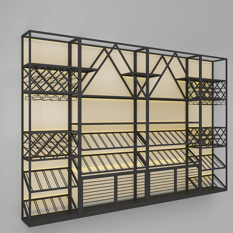 

fc-Bar Floor Wine Rack European Style bar Glass Display Cabinet Wine Storage Rack Wine Display Rack#