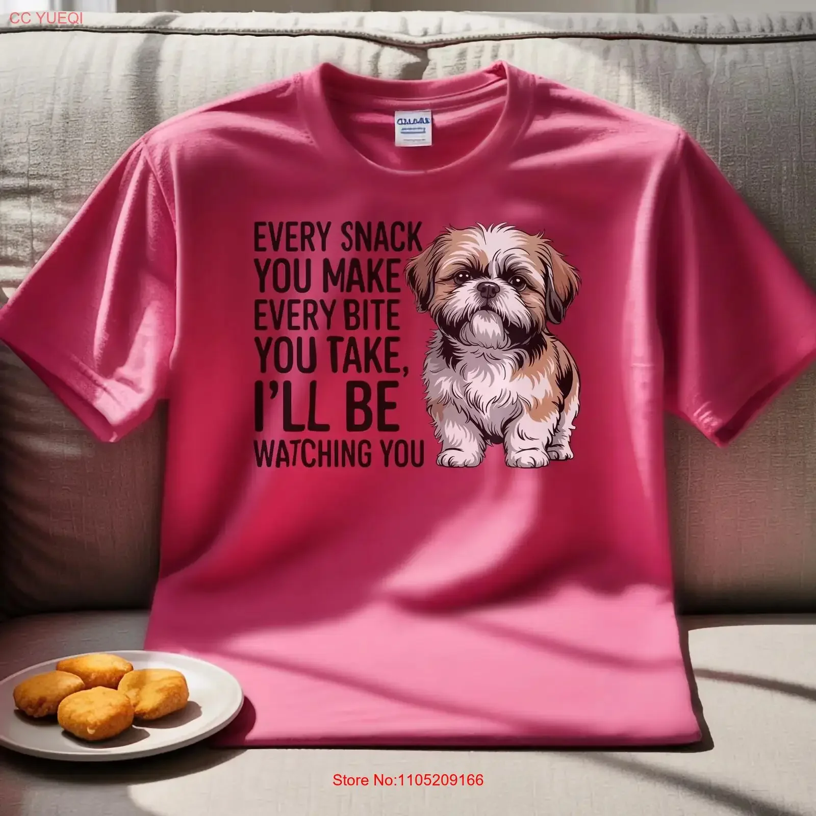 

Every snack you make bite take I'll be watching PerfecT T Shirt for the Brown White Shih Tzu Lover vintage Washed homme Stylish
