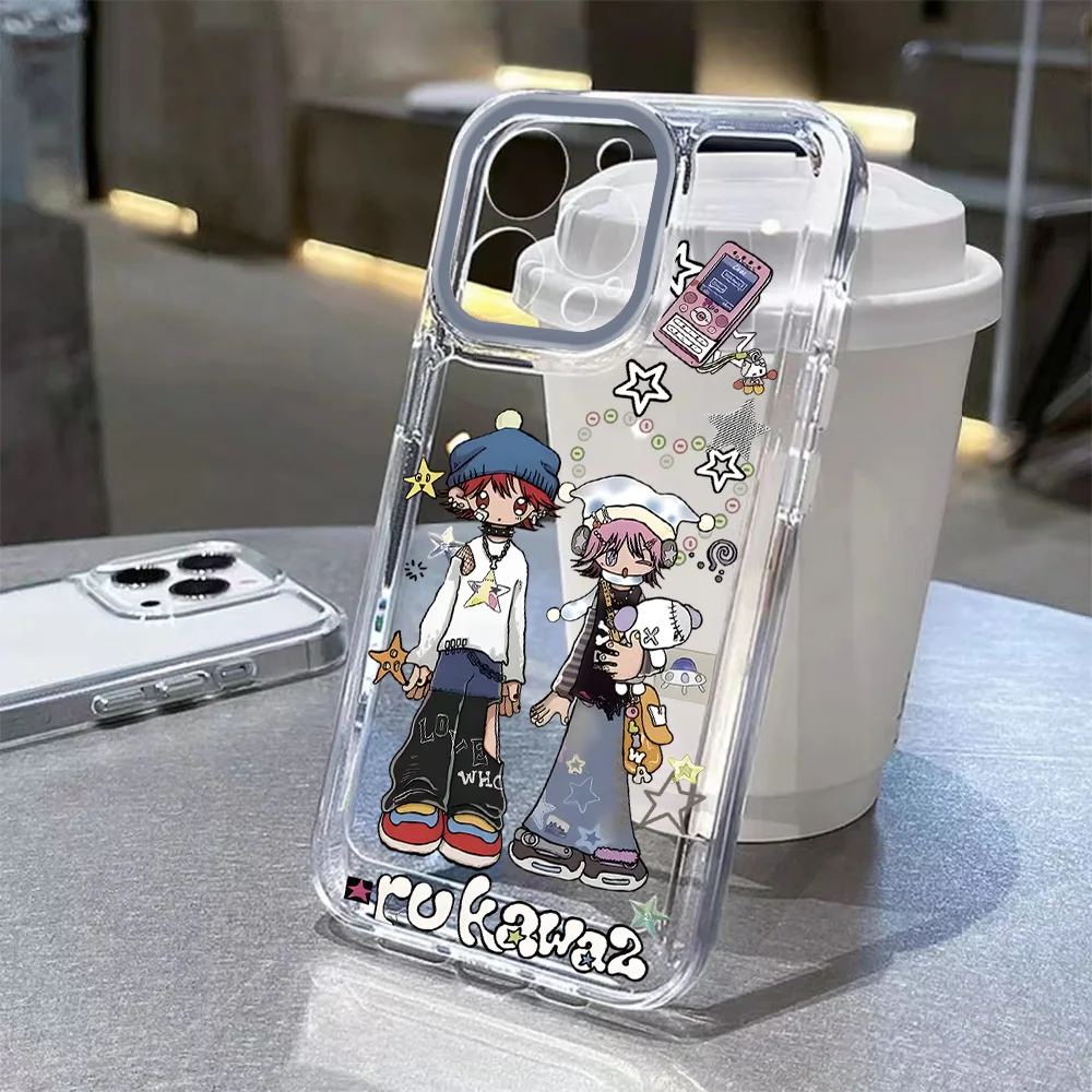 Japanese Red Haired Girl Phone Case For Samsung Galaxy S25 S24 S23 S22 S21 S20 FE Note20 Note10 Edge Plus Ultra Lite 5G Clear - náhled 4