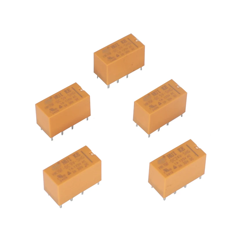 【5PCS】DC 3V 5V 9V 12V 8 Foot 2A 2 Open 2 Closed Relay Communication Signal Relay
