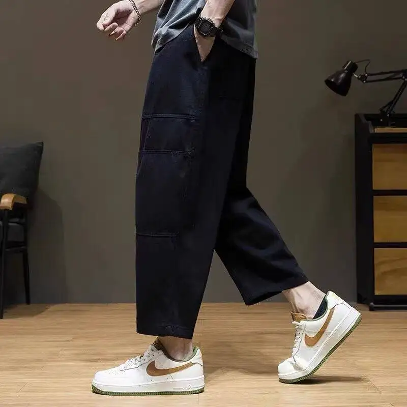 Men's Loose Casual Wide Leg Pants Draped Thin New Style Korean Version Fashionable All-Match Pants Spring Summer