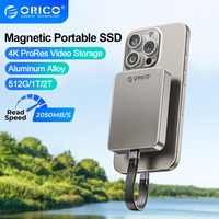 ORICO Magnetic Portable Solid State Drive High-speed External SSD 2000MB/s Support 4K HD Video Recording IPhone 16 15 Pro/Max