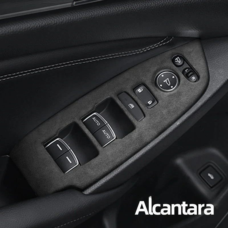 for Honda Accord 2018-2026 ABS Suede Car Door Glass Lifting Panel Decorative Frame Patch Protective Cover Accessory