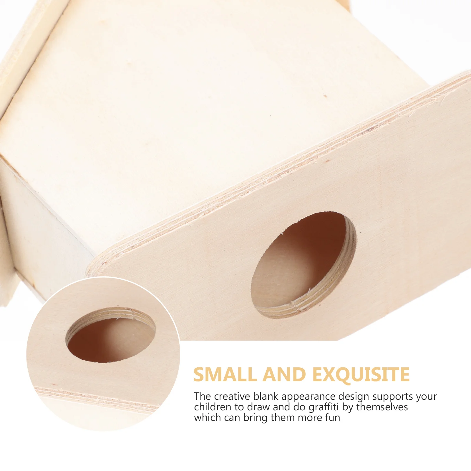 

3Pcs Wooden Piggy Bank Unfinished DIY Kids Coin Saving Box Blank Change Container for Decoration Wood Piggy Bank