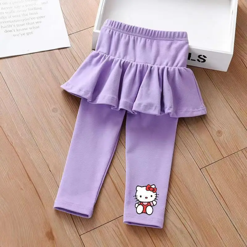 

Sanrio, осенняя одежда для маленьких девочек, детские штаны с принтом Kunomi, устойчивые к комаров, юбка, детские спортивные брюки-кюлоты, спортивные костюмы