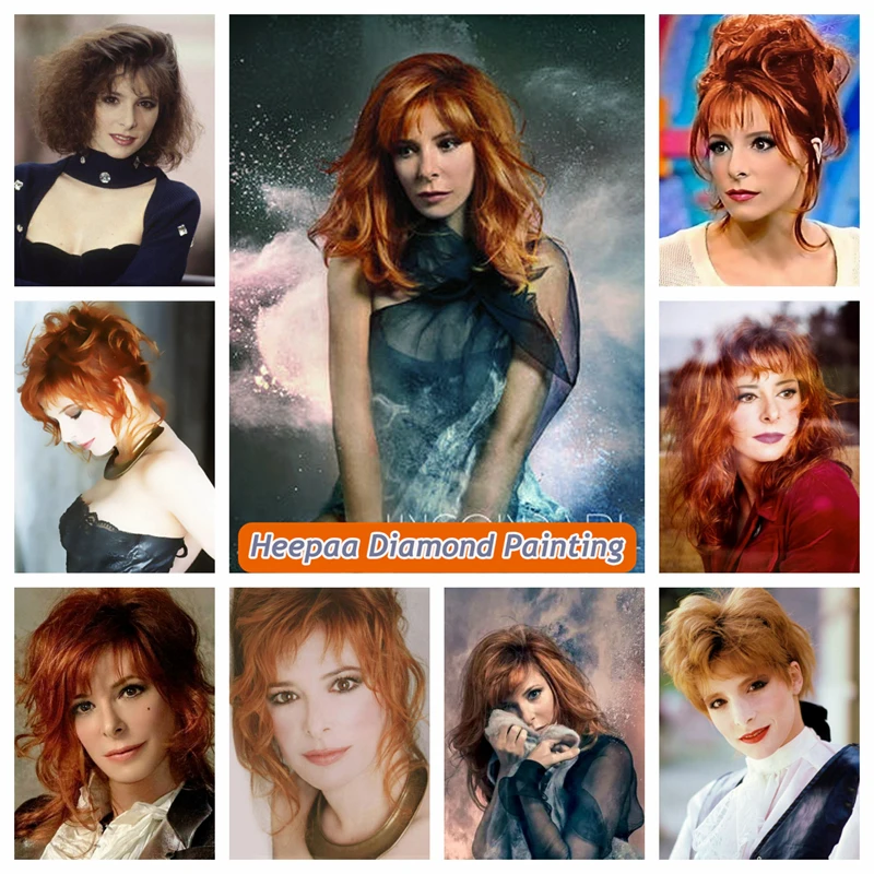 

Mylene Farmer 5D DIY Diamond Painting Embroidery French Singer Handmade Cross Stitch Kits Mosaic Handicraft Home Decor Gift