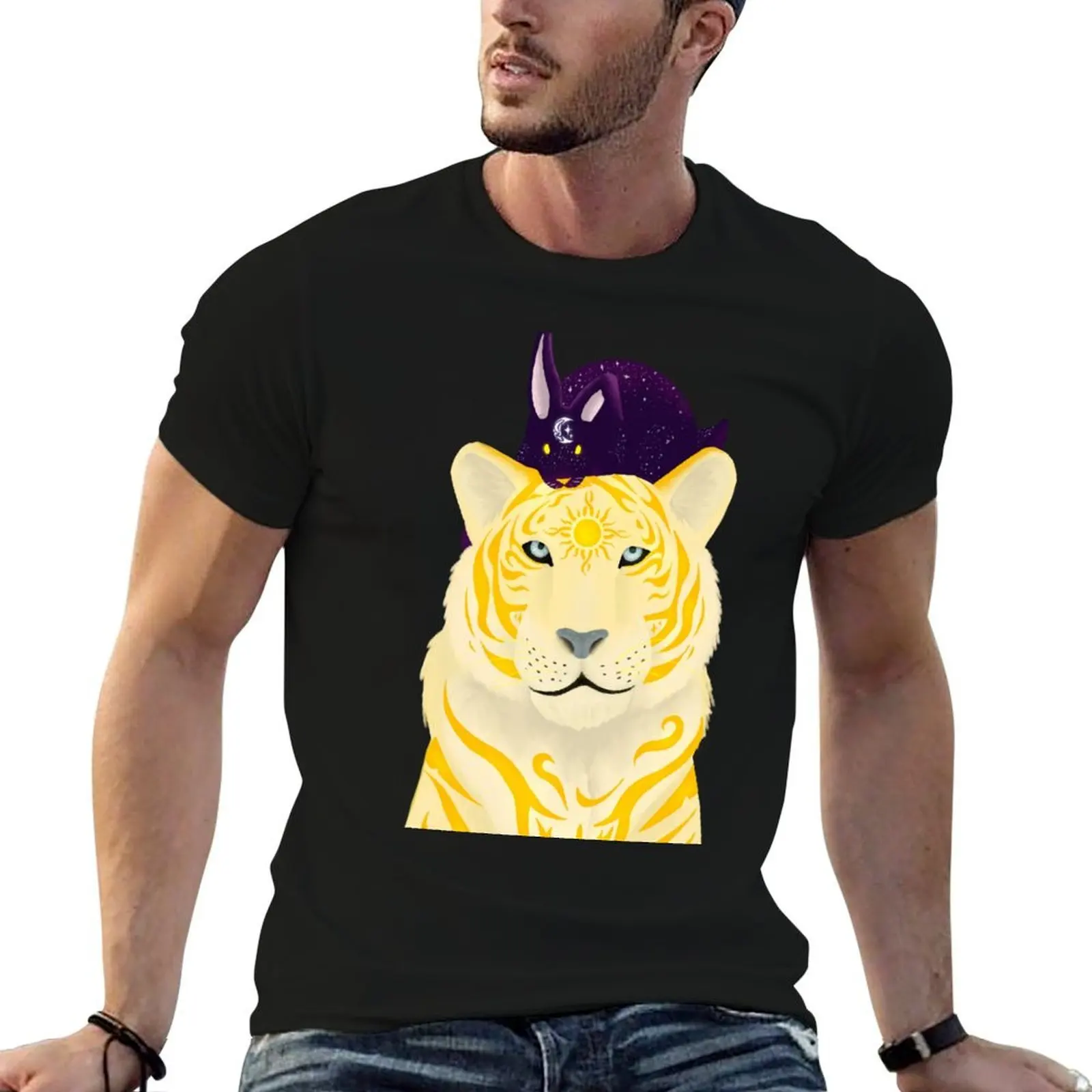 

Tiger the the Hare T-Shirt t shirt custom print man t shirts graphic T-Shirt