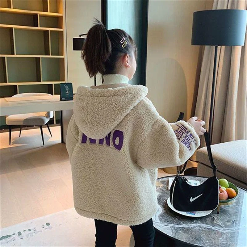 Girls Coat Jacket Cotton Outwear Overcoat 2022 New Arrive Warm Thicken Velvet Winter Plus Size Children\'s Clothing