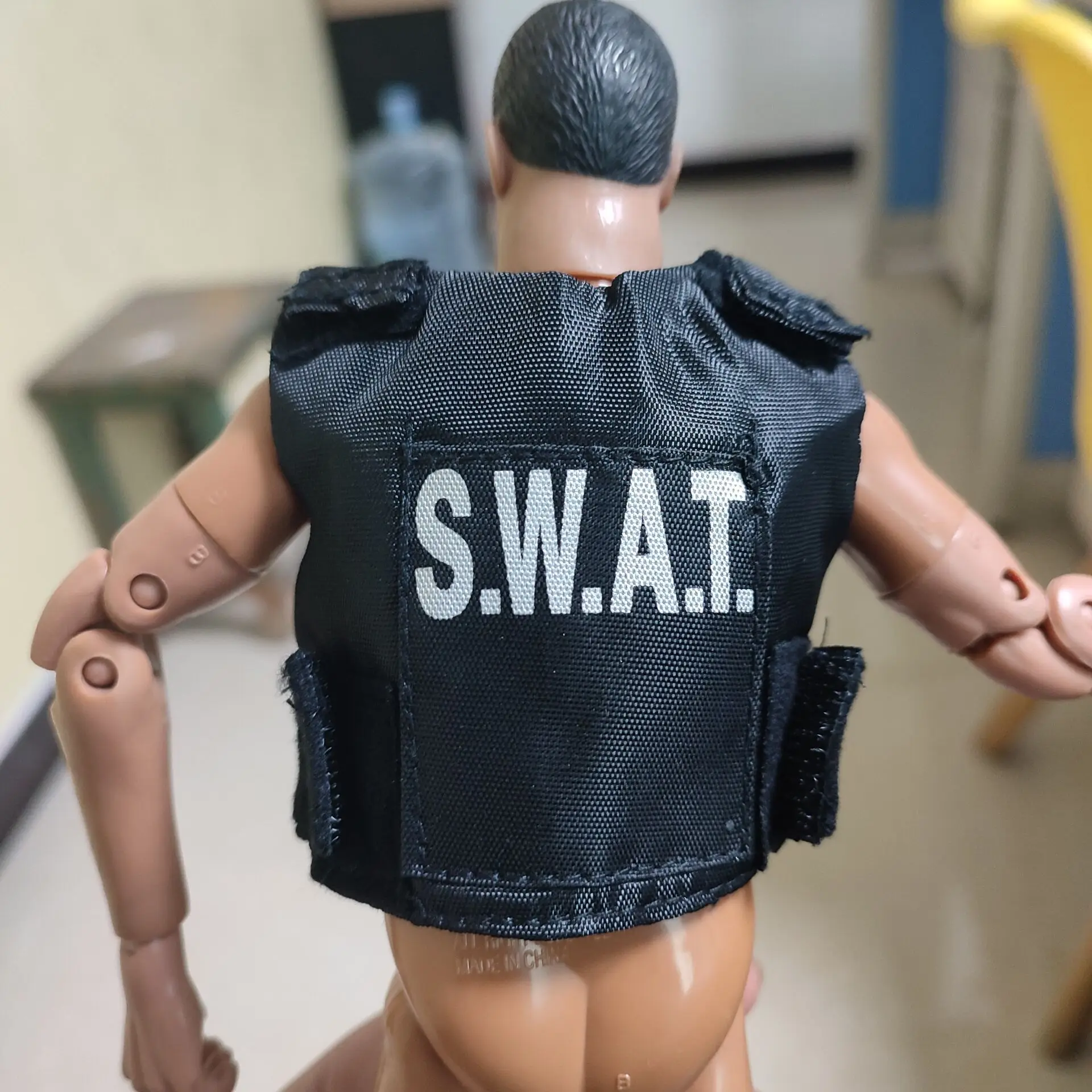 In Store 1/6 Scale Action Figure Accessories Black Chest Hanging Tactical Vest SWAT Coat Fit 12Inch Soldier Body