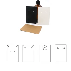 50PCS 6x9cm Blank Craft Paper Cards For Earrings Necklace Display Holder Small Business Packages DIY Accessories Wholesale