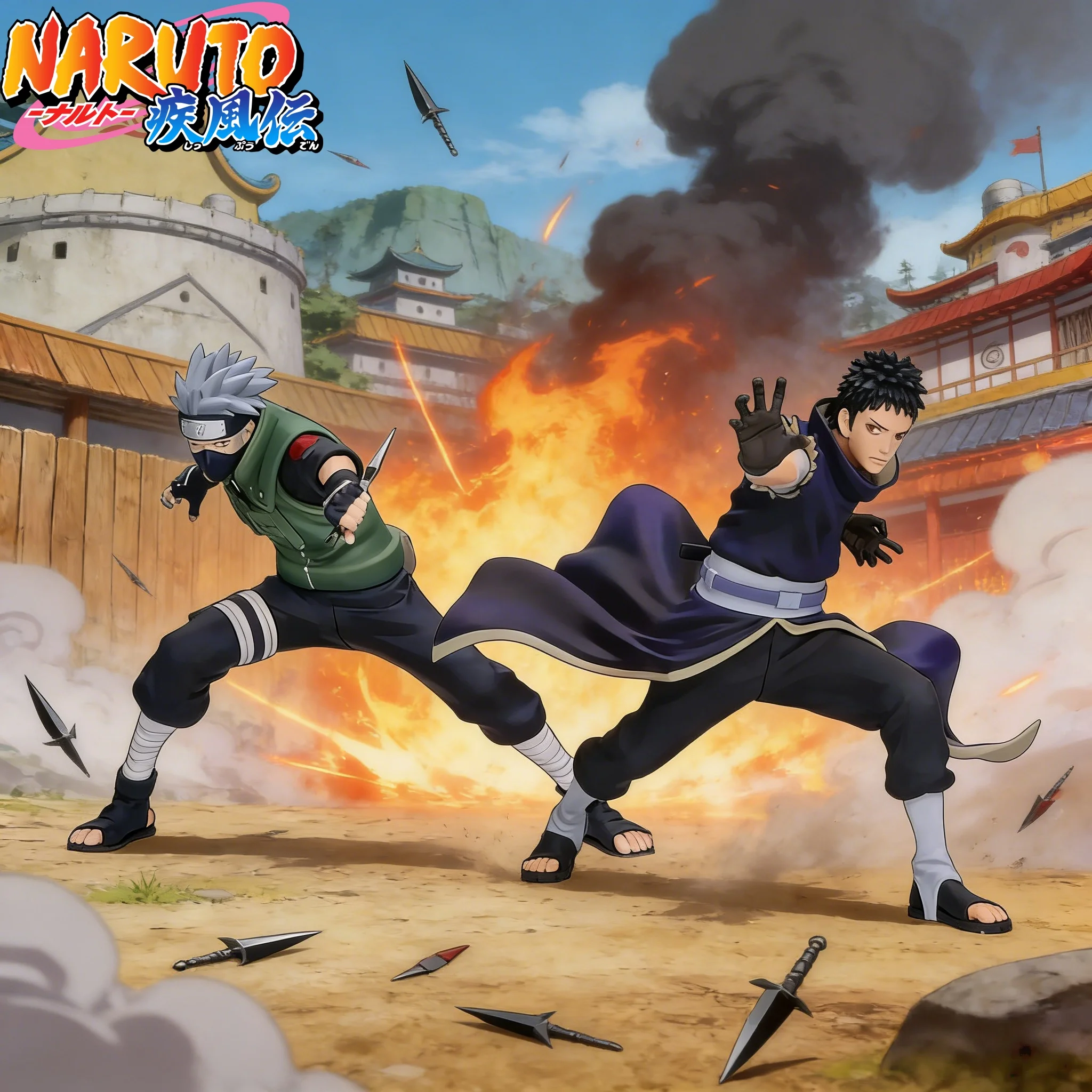 

Banpresto Naruto 72 Series 63 Official Vibration Stars Anime Figure Hatake Kakashi Uchiha Obito Collectible Model Toy Gift