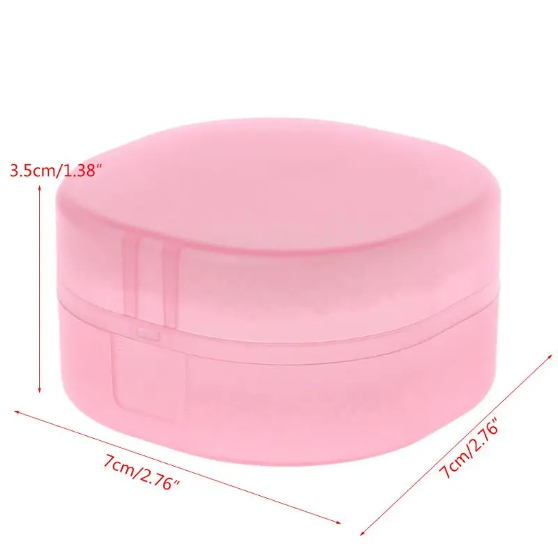 F92B Plastic Soap Box Sponge voor Case Round Round Travel Box Sponge Soap Gerechten voor lekbestendige houder Home Kitchen