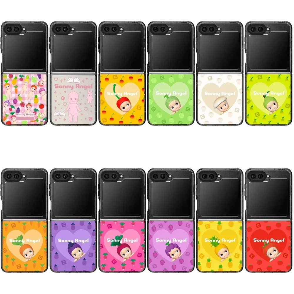 

Cartoon Baby Fruit Phone Case for Samsung Galaxy Z Flip 6 5 4 3 Back Cover for ZFlip4 ZFlip5 ZFlip6 Hard Case Shell