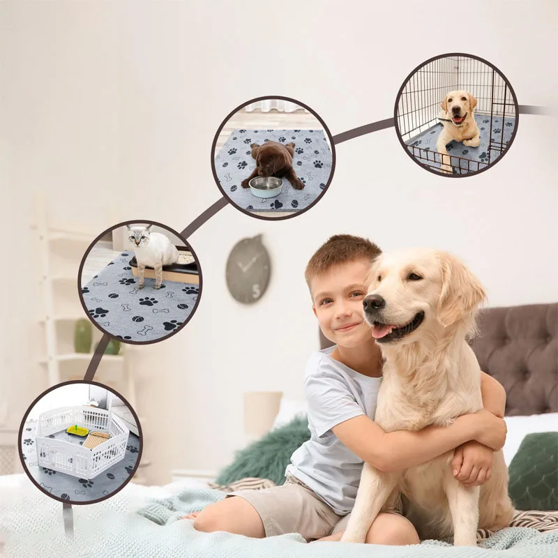 Dog Bed Mat All Season Pet Sleeping Pad Waterproof Anti-Slip Washable Mattress for Small Medium Large Dogs Cats Kennel Crate Mat - view 3