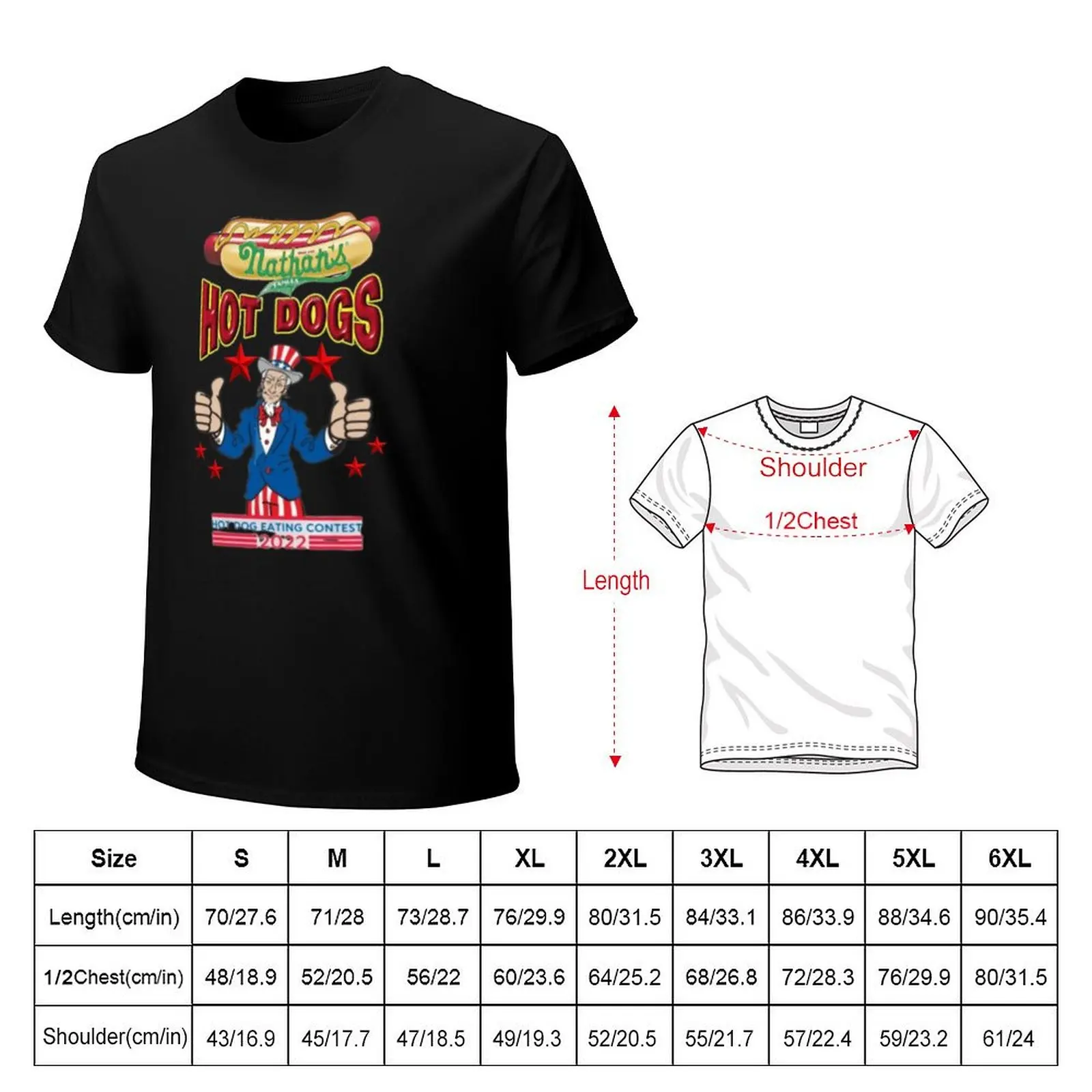 Nathan_s Famous Hot Dog 2022 T-Shirt Basic Tee Shirt for Everyday Outfit