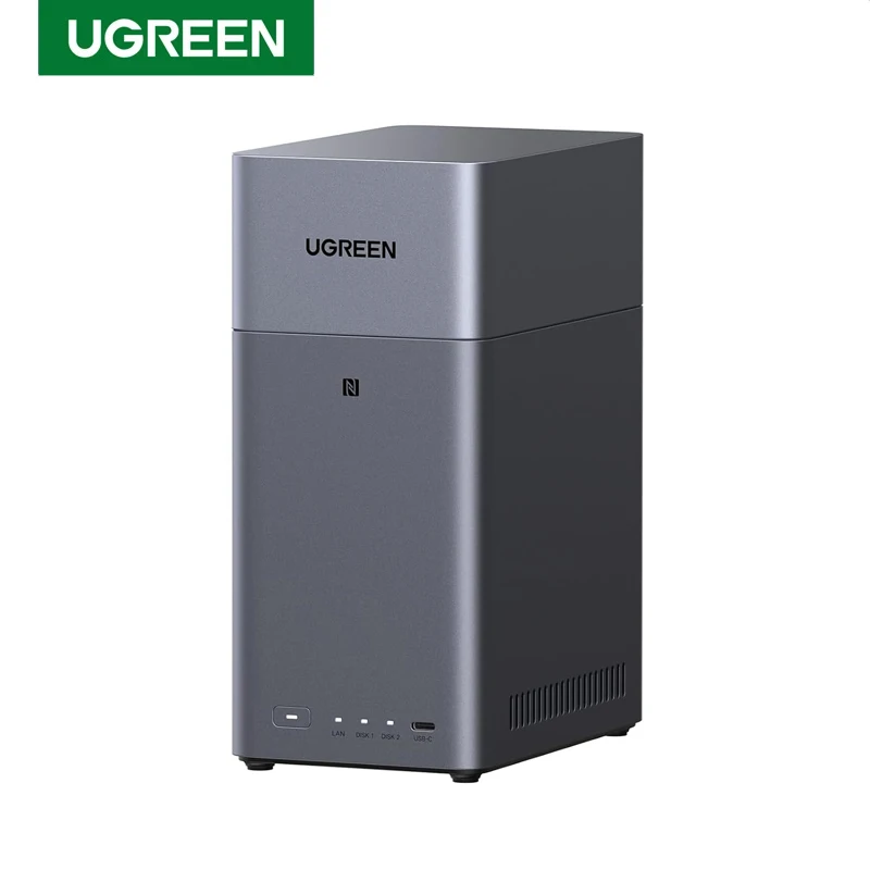 UGREEN NASync DH2300 2-Bay Desktop NAS Remote Access AI Photo Album 8GB LP DDR5 RAM Beginner Friendly Network Attached Storage