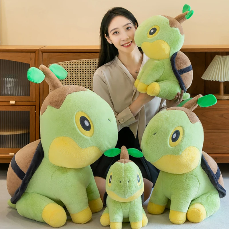 Peluche de Pokémon Turtwig grande para niños, muñeco de Anime, almohada linda, dibujos animados, regalo de peluche gigante, Navidad, 35 cm, 80cm