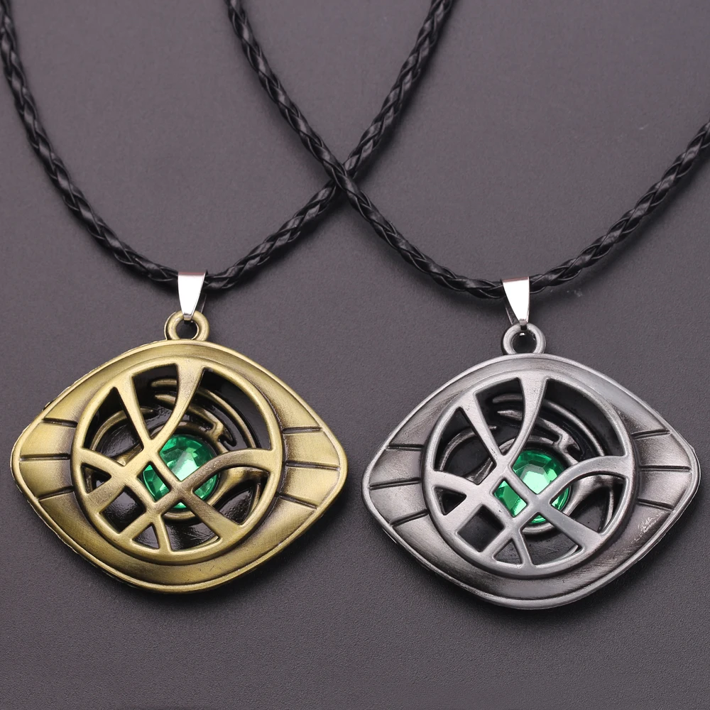 Disney Marvel Popular Superheroes Figures Doctor Strange Pendant Necklace Cool Eye Of Agamotto DIY Pendant Accessory Necklace