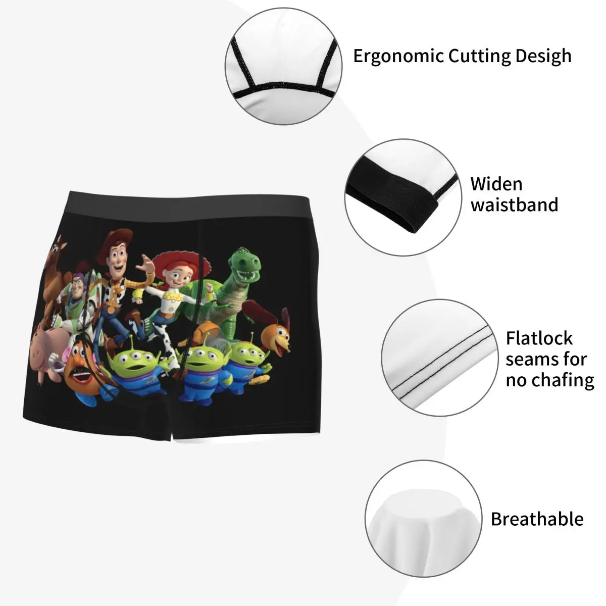 Humor-Calzoncillos bóxer para hombre, ropa interior de cintura media, de talla grande, Toy Story 3