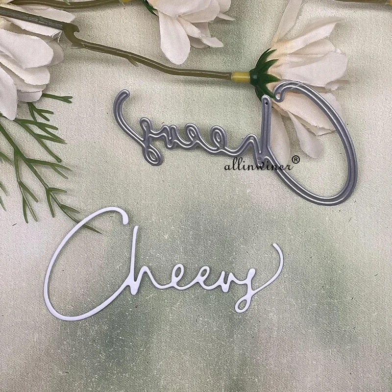 New Cheers letter decoration DIY Craft Metal Cutting Die Scrapbook Embossed Paper Card Album Craft Template Stencil Die