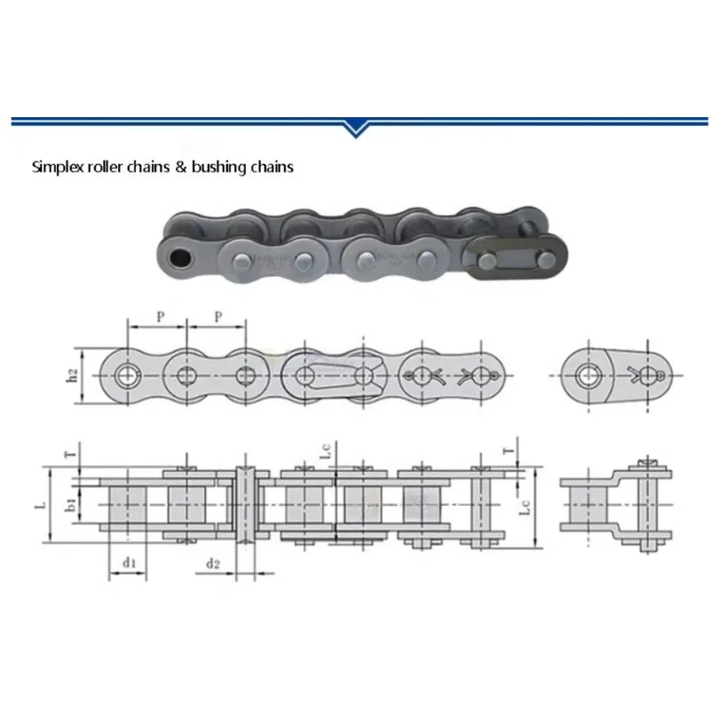 10A/12A/16A Three Rows Double Row Full Buckle Chain Buckle Industrial Chain Join Buckle