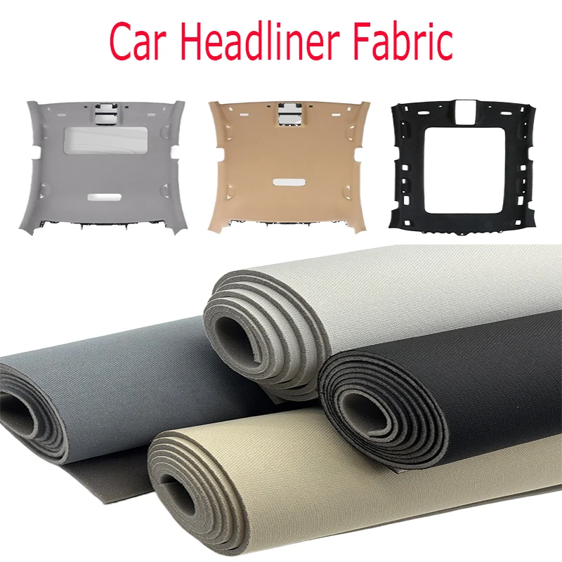 

Auto Roof Upholstery Car Headliner Fabric Non-Stick Mesh Fabric with Sponge Foam Backing Car Ceiling Lining Repair Renovation