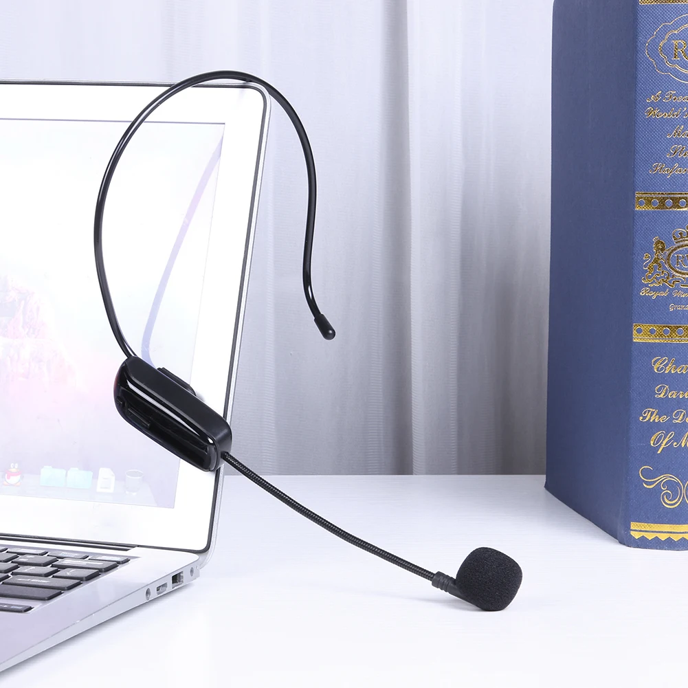 

Портативный беспроводной UHF-микрофон, налобный микрофон с приемником для обучения