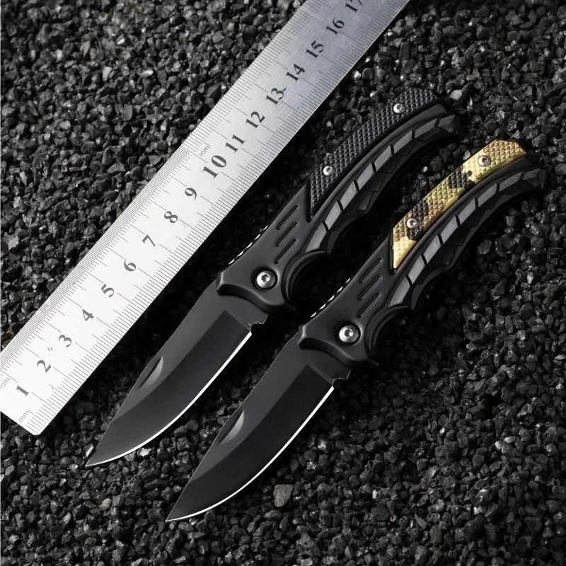 New Outdoor Folding Knife Multi-functional Self-Defense Camping Knife Stainless Steel Home Daily Use Peeling Fruit Knife Tools