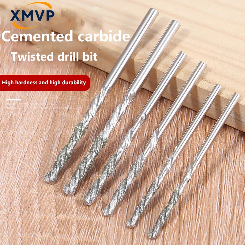 Cemented carbide twisted drill, pearl tiles, honeycomb agate, jasper, jade, jadeite, emerald, glass hole drilling diamond drill